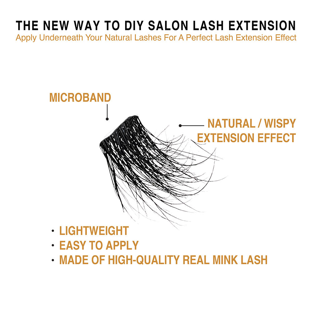 KISS V Luxe Extended Real Mink Cluster Lashes #VEM02