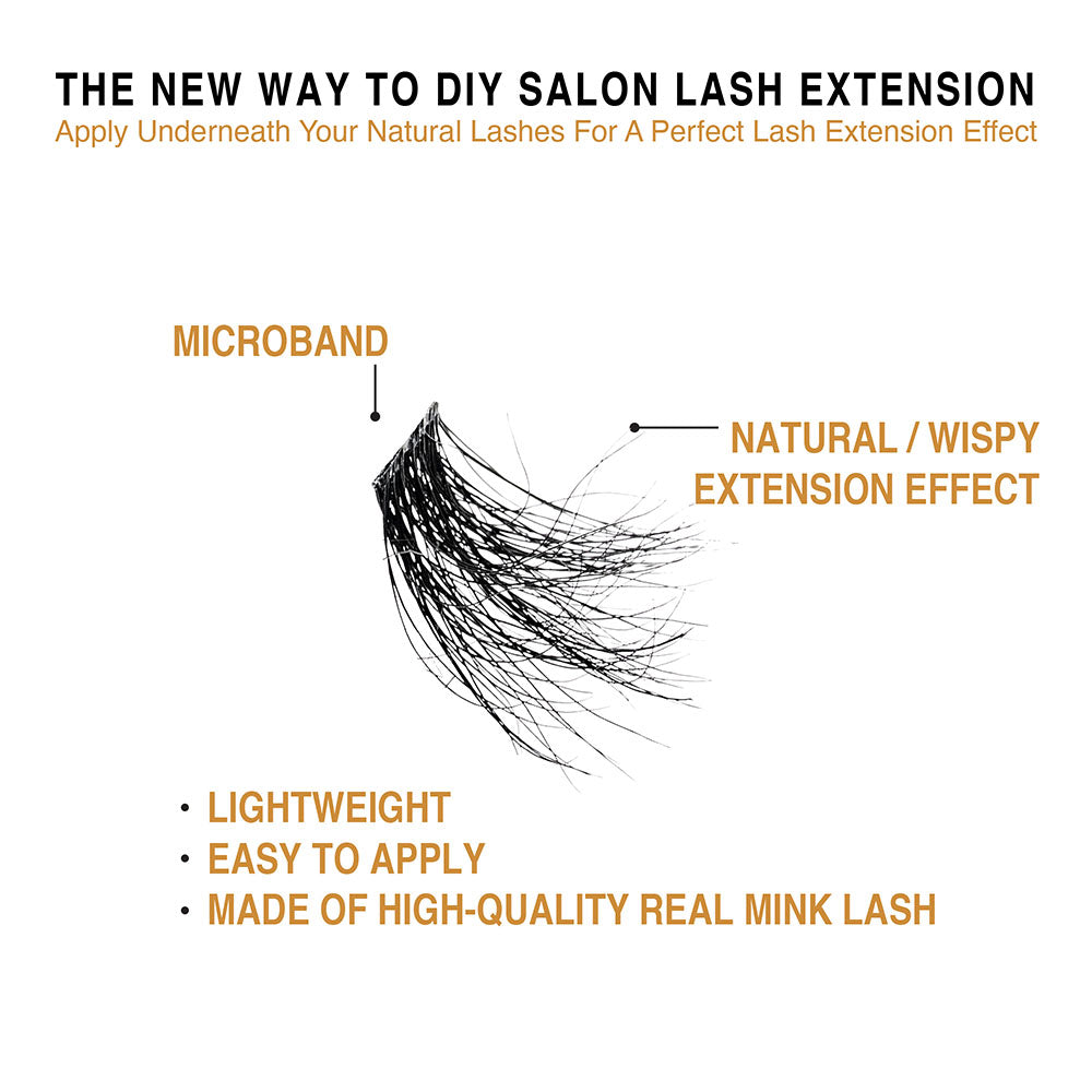 KISS V Luxe Extended Real Mink Cluster Lashes #VEM03
