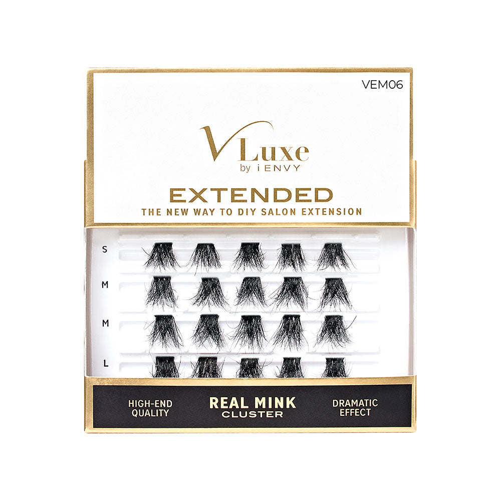 KISS V Luxe Extended Real Mink Cluster Lashes #VEM06