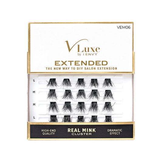 KISS V Luxe Extended Real Mink Cluster Lashes #VEM06