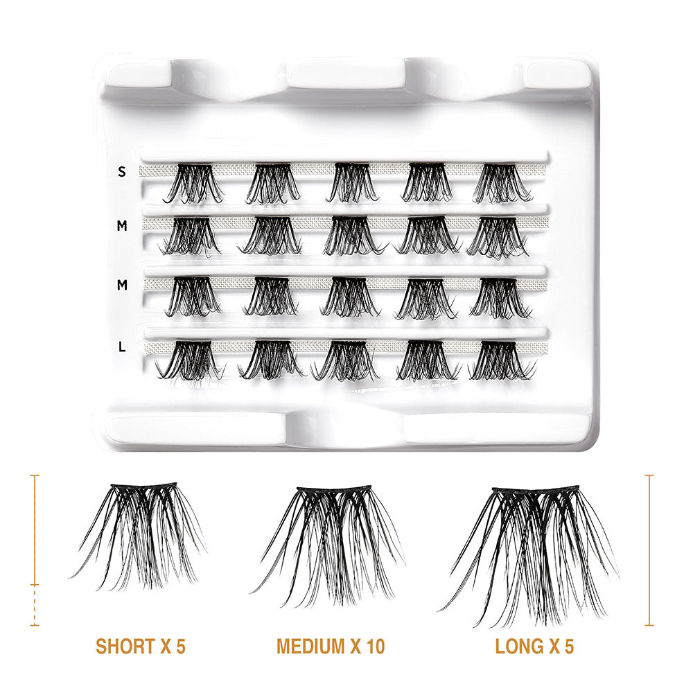 KISS V Luxe Extended Faux Mink Cluster Lashes #VE04