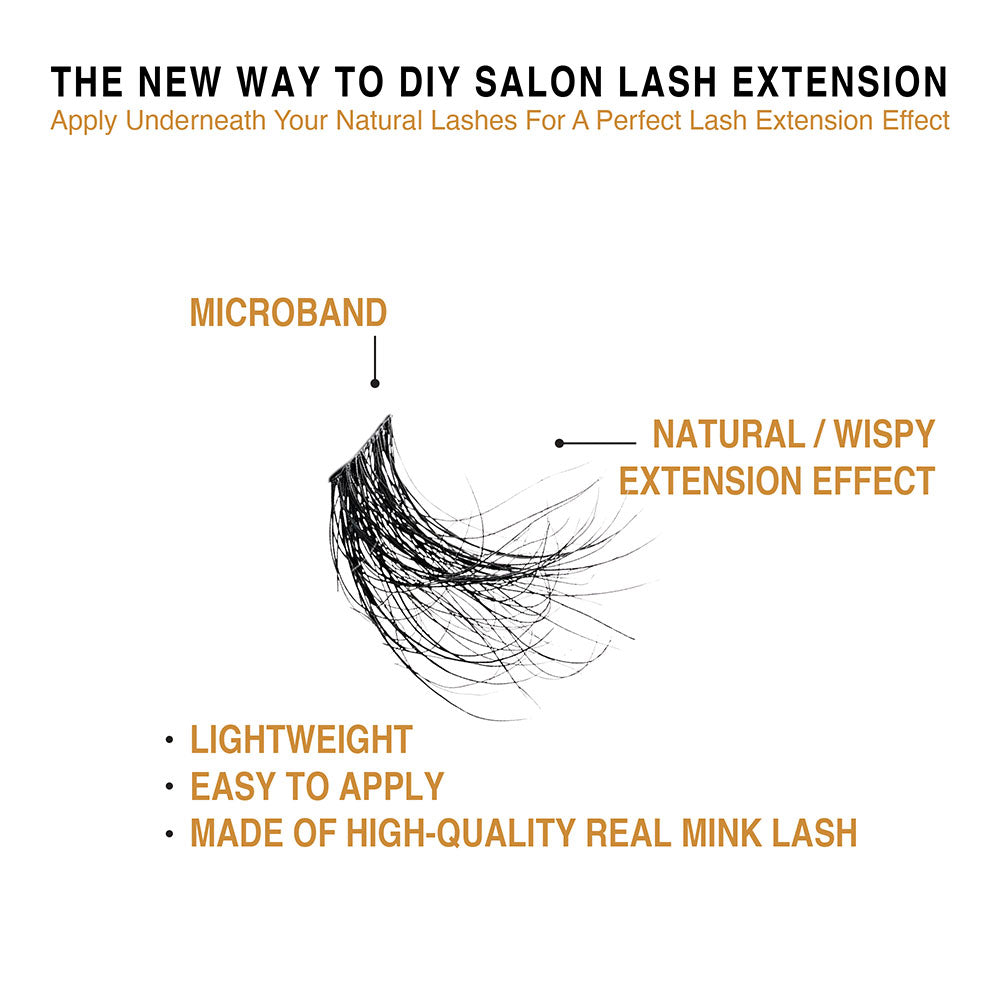 KISS V Luxe Extended Real Mink Cluster Lashes #VEM05