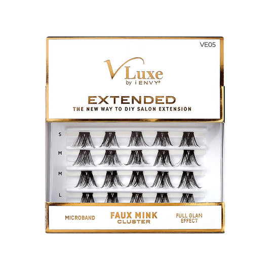 KISS V Luxe Extended Faux Mink Cluster Lashes #VE05