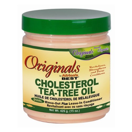  Africas Best Originals Cholesterol Tea Tree Oil Leave In Conditioner, 15 Oz