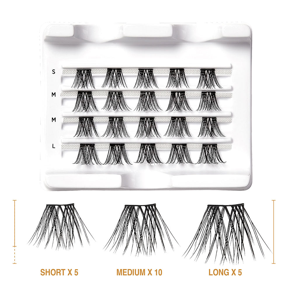 KISS V Luxe Extended Faux Mink Cluster Lashes #VE01
