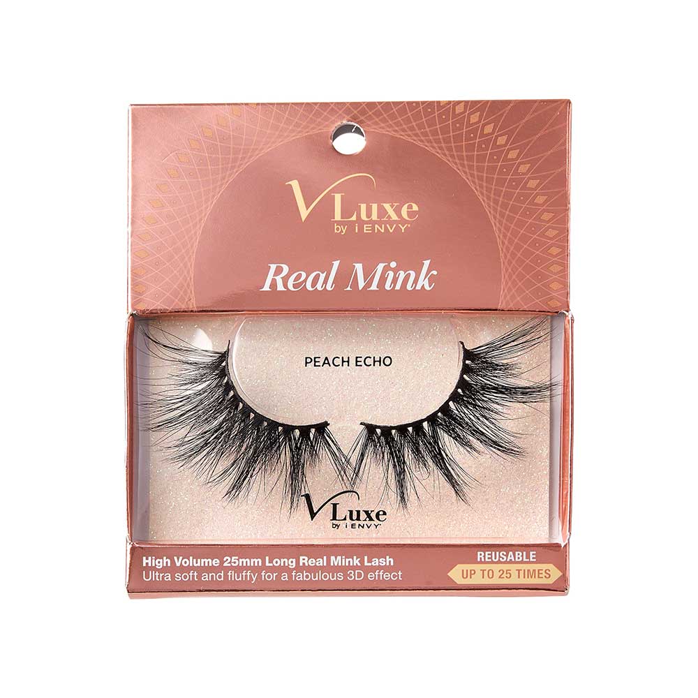 KISS V Luxe Real Mink Lashes "Peach Echo" #VLEC05