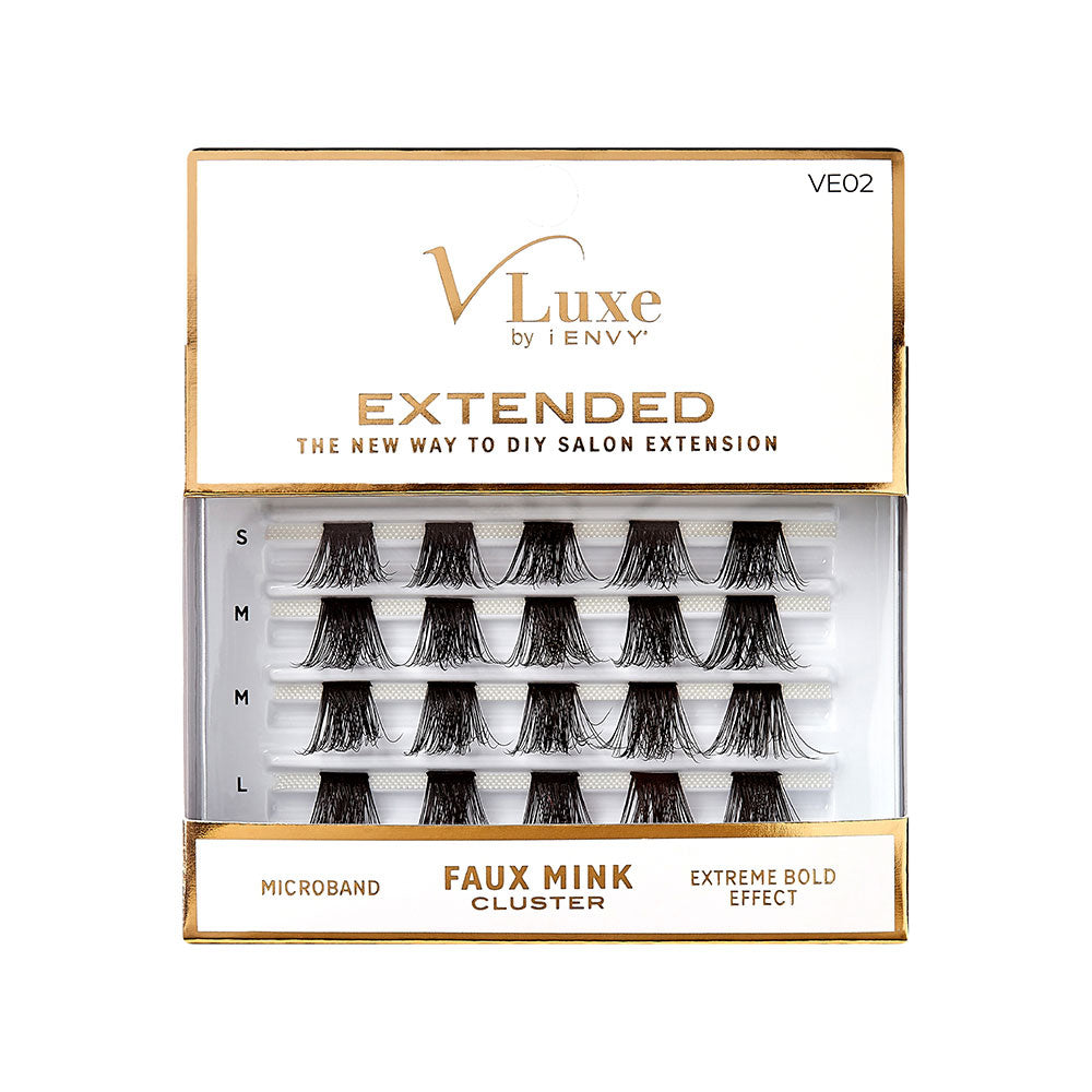 KISS V Luxe Extended Faux Mink Cluster Lashes #VE02