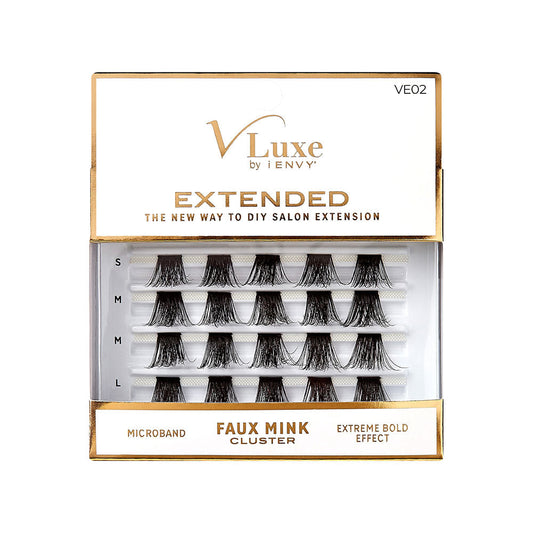 KISS V Luxe Extended Faux Mink Cluster Lashes #VE02