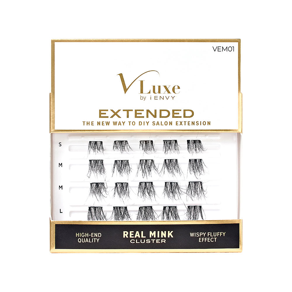 KISS V Luxe Extended Real Mink Cluster Lashes #VEM01