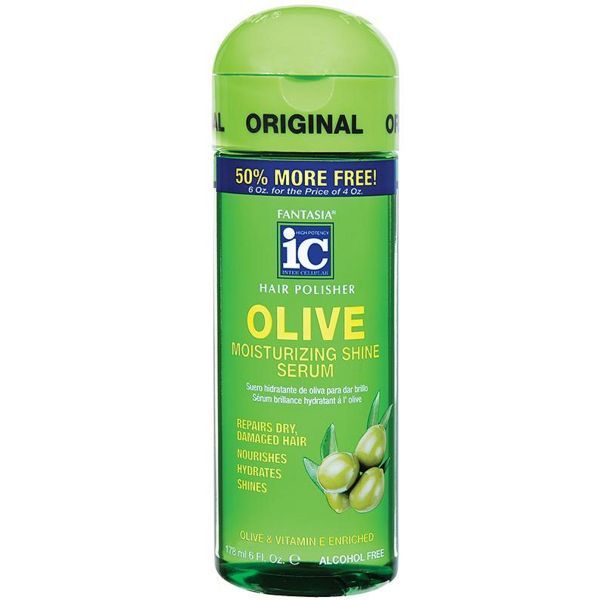  Fantasia IC Hair Polisher Olive Moisturizing Shine Serum 6 Oz