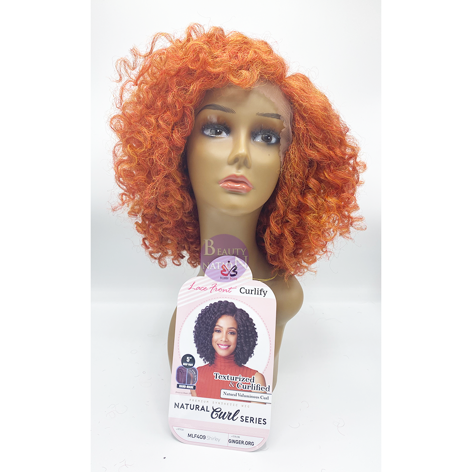  Bobbi Boss Natural Curl Synthetic Lace Front Wig - MLF409 Shirley