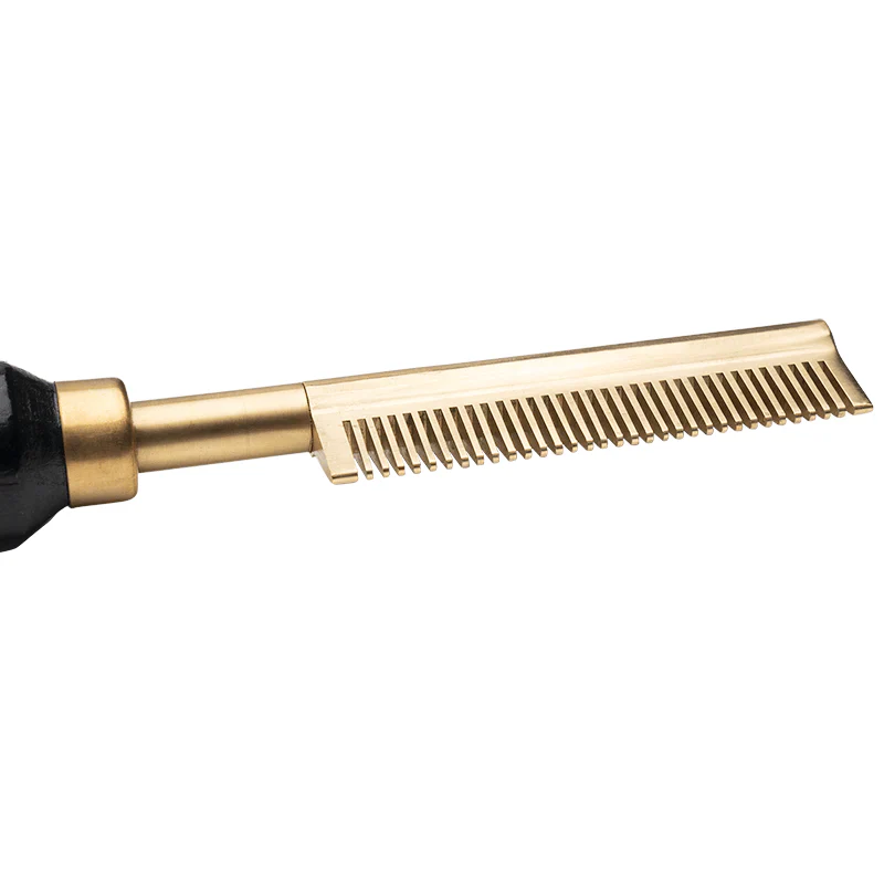  Hot & Hotter Electrical Straightening Comb Medium Teeth Small Temple Head #5533
