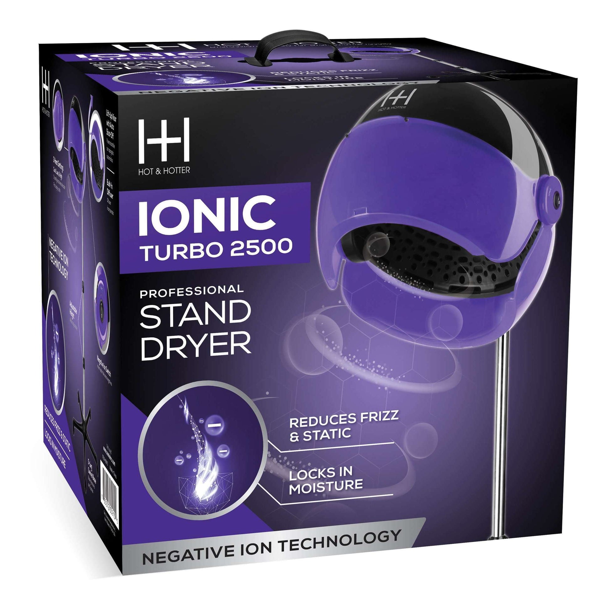  Hot & Hotter Ionic Turbo 2500 Professional Stand Hair Dryer - FREE SHIPPING