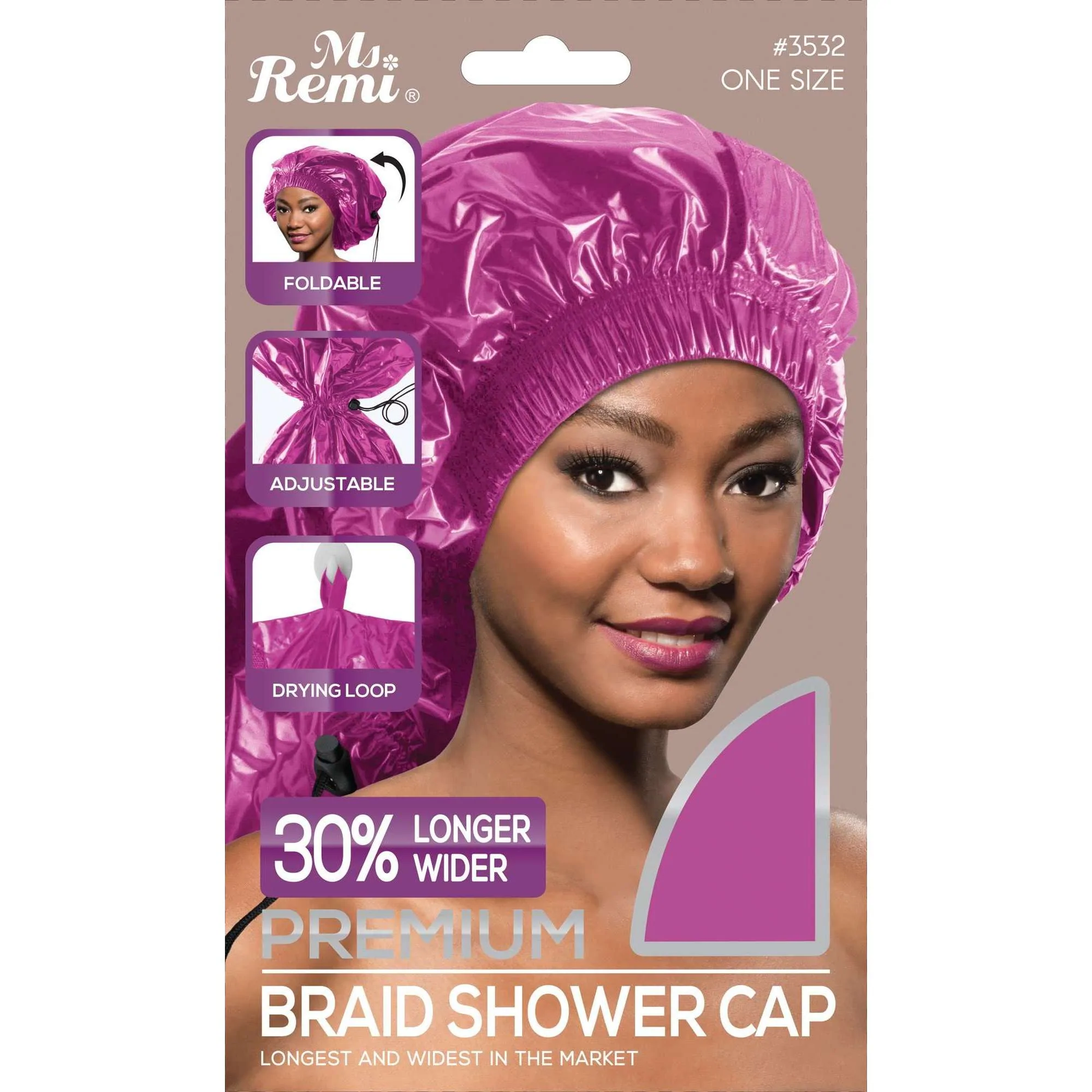  Ms. Remi Max Jumbo Braid Shower Cap Pink #3532