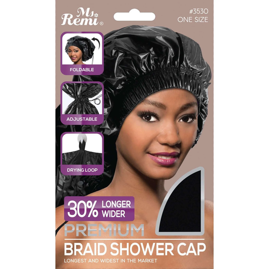  Ms. Remi Max Jumbo Braid Shower Cap Black #3530