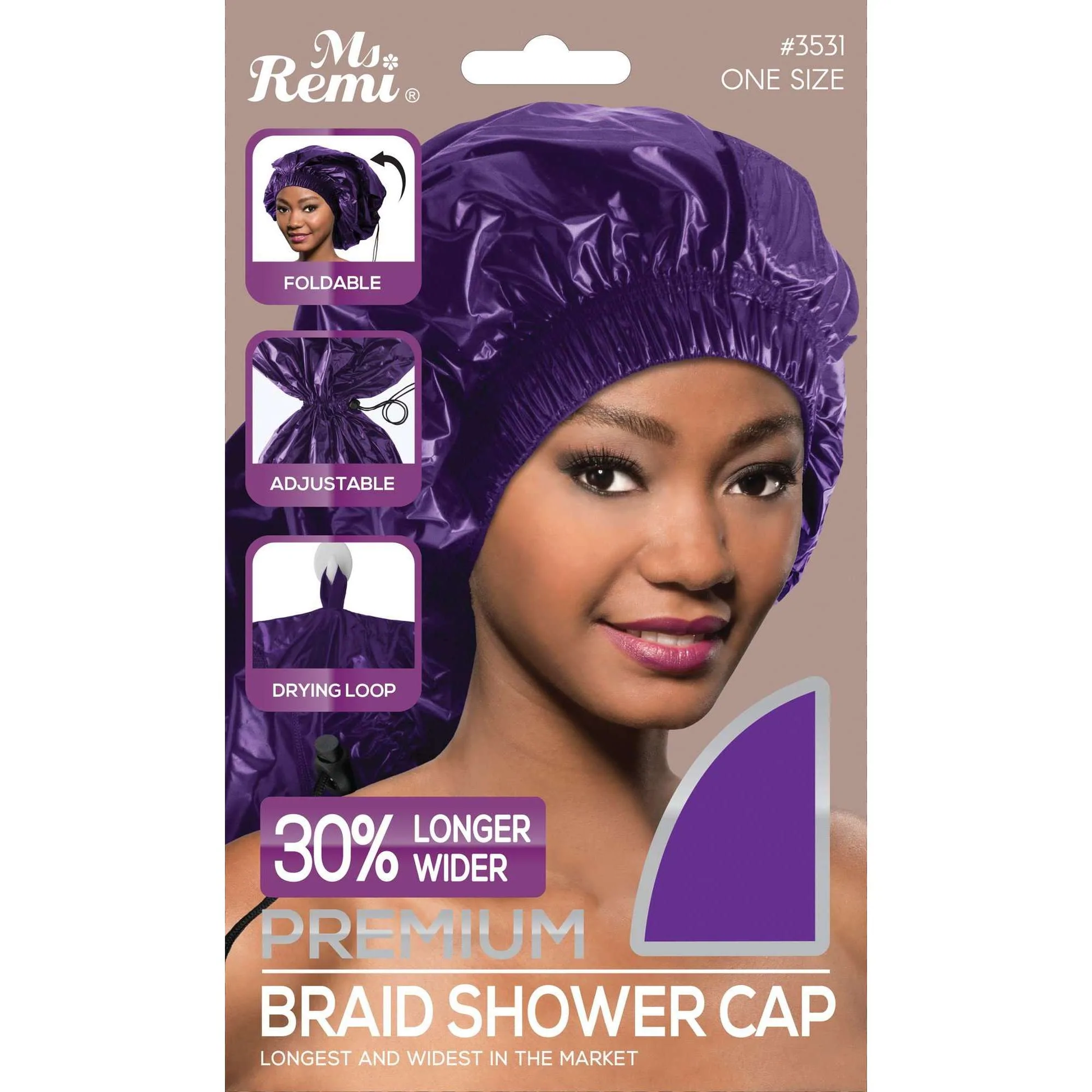 Ms. Remi Max Jumbo Braid Shower Cap Purple #3531