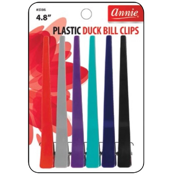  Annie Plastic Duck Bill Clips 4.8" #3186