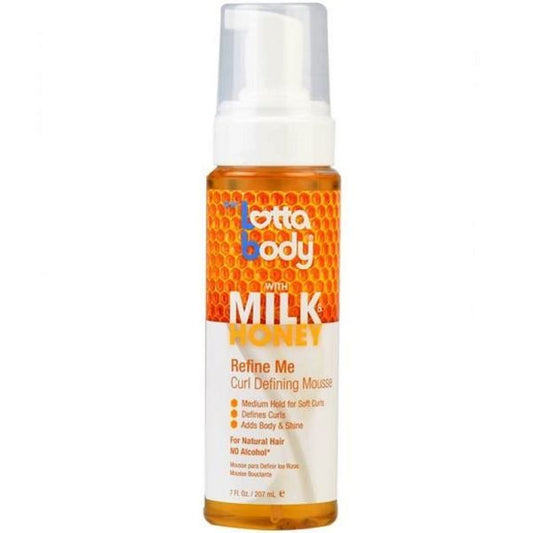  Lottabody Milk & Honey Refine Me Curl Defining Mousse 7 Fl Oz.