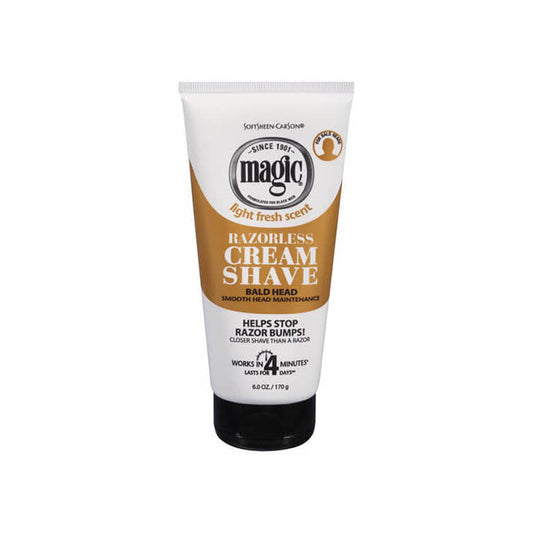  Magic Bald Head Razorless Cream Shave 6 OZ