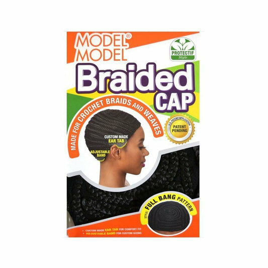  Model Model Braided Cap Full Bang Pattern Hair Crochet Weaves Wigs Adjustable