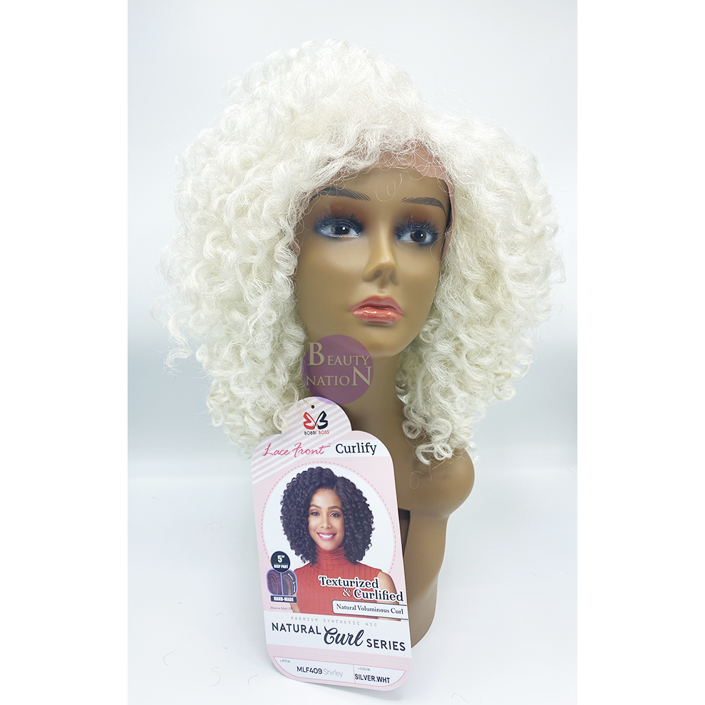  Bobbi Boss Natural Curl Synthetic Lace Front Wig - MLF409 Shirley